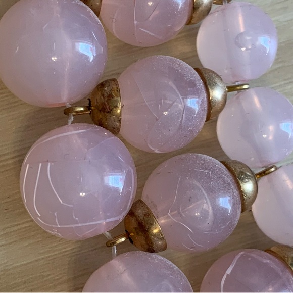 Rose Quartz (faux) Statement Necklace - Picture 7 of 7
